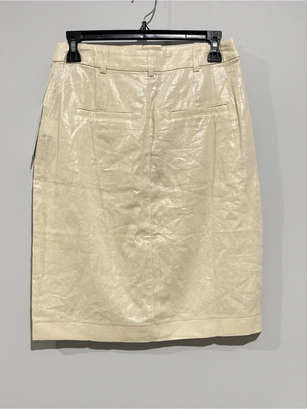 NWT DKNY Cream Linen Midi Pencil Skirt